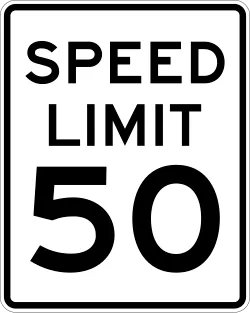 USA Traffic Sign - Speed Limit (R2-1)