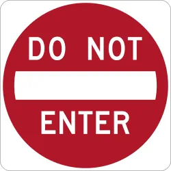 USA Traffic Sign - Do Not Enter (R5-1)