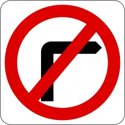 Singapore No Right Turn