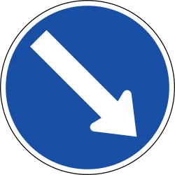 Keep Left Sign