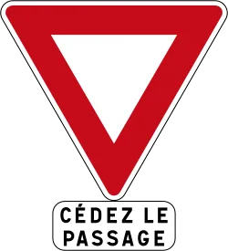 France Traffic Sign - Give Way (AB3a)