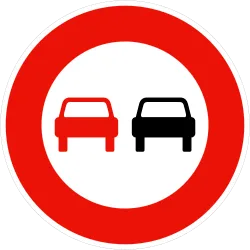 No Overtaking Sign