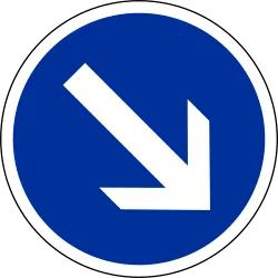 Turn Left Only Sign