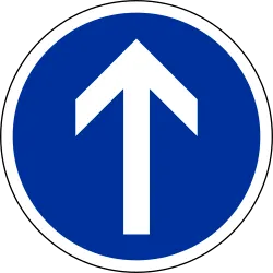 Ahead Only Sign