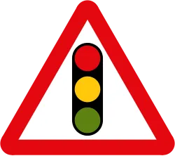 UK Warning Sign - Traffic Signals (543)