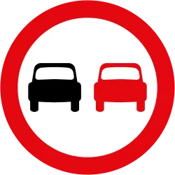 No Overtaking Sign
