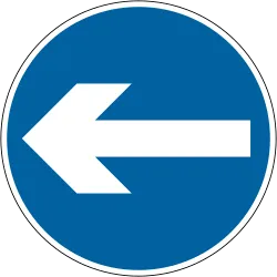 UK Traffic Sign - Turn Left (606)
