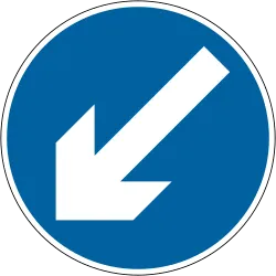 Keep Left Sign