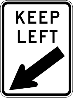 Keep Left Sign