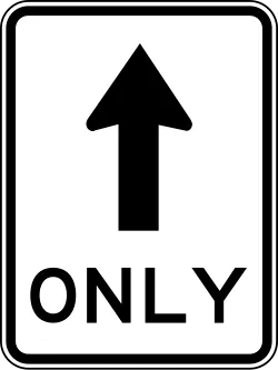 Ahead Only Sign